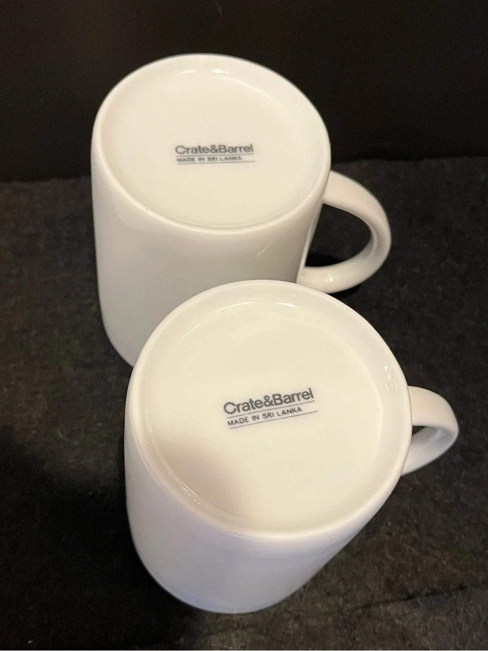 Crate & Barrel White Coffee Mug - Set of 2
